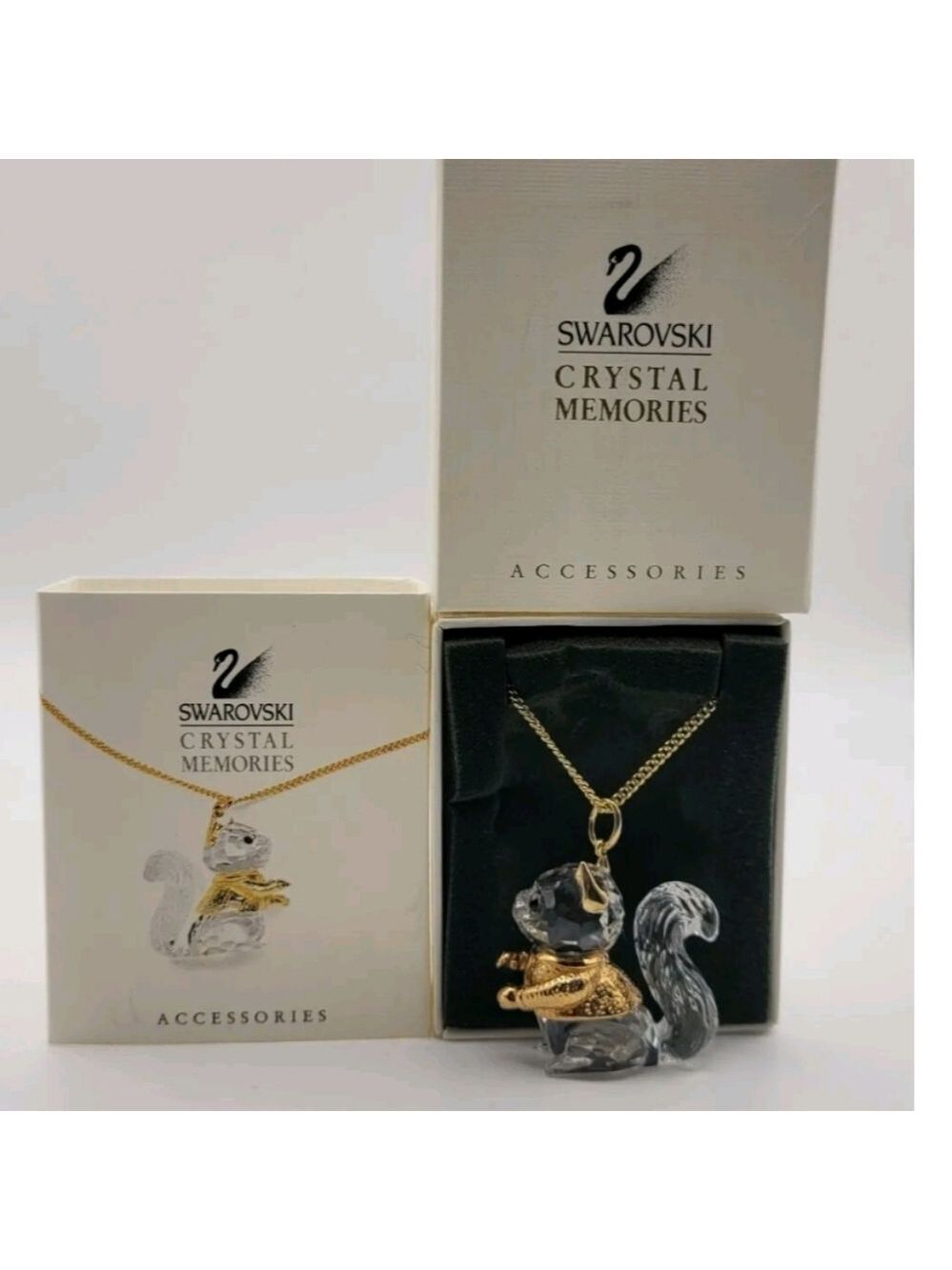 Swarovski Crystal Memories Squirrel Necklace Vintage